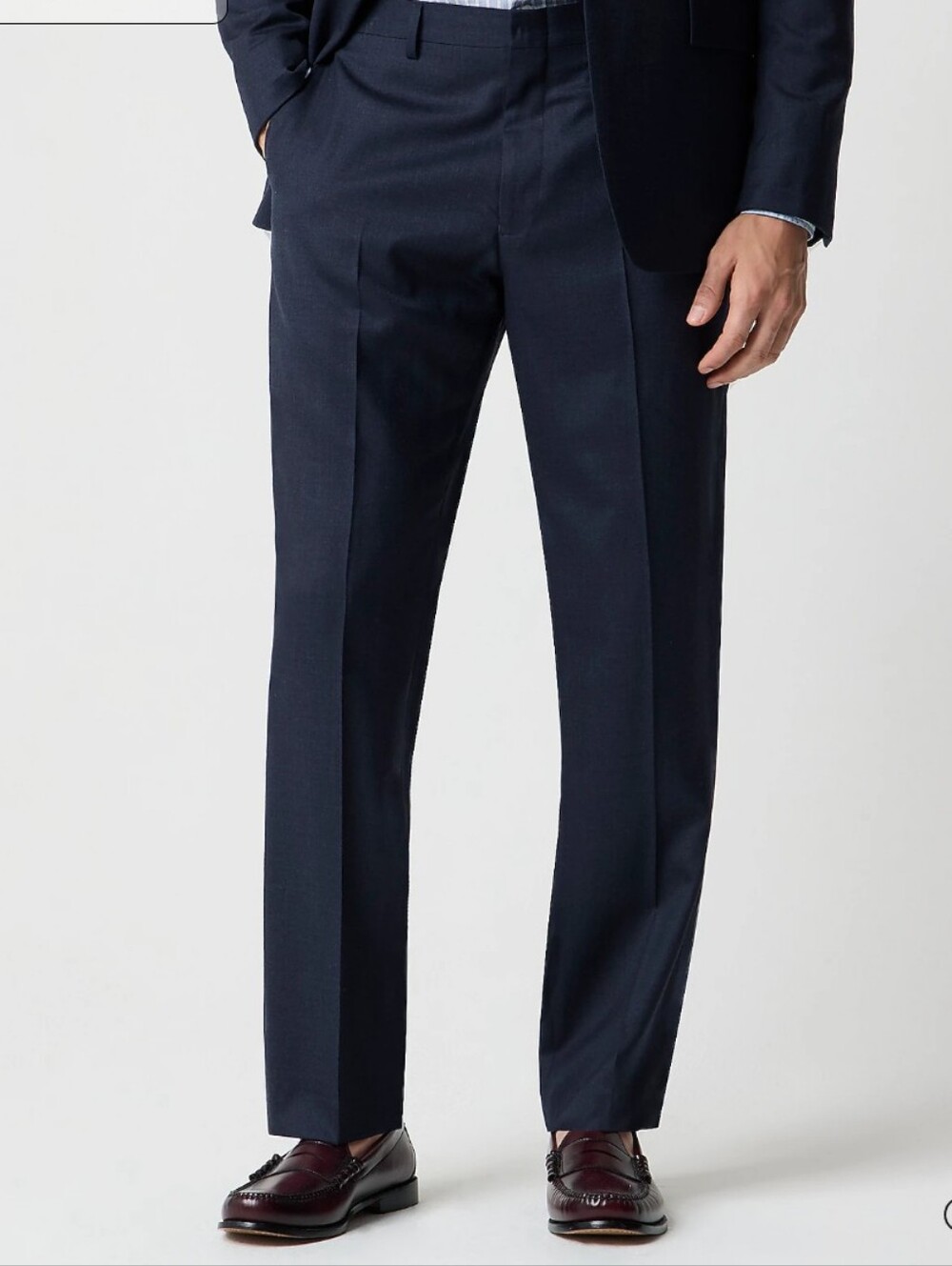 J Crew Classic-fit Thompson worsted wool suit pant CF874 Size 34x32 Navy
